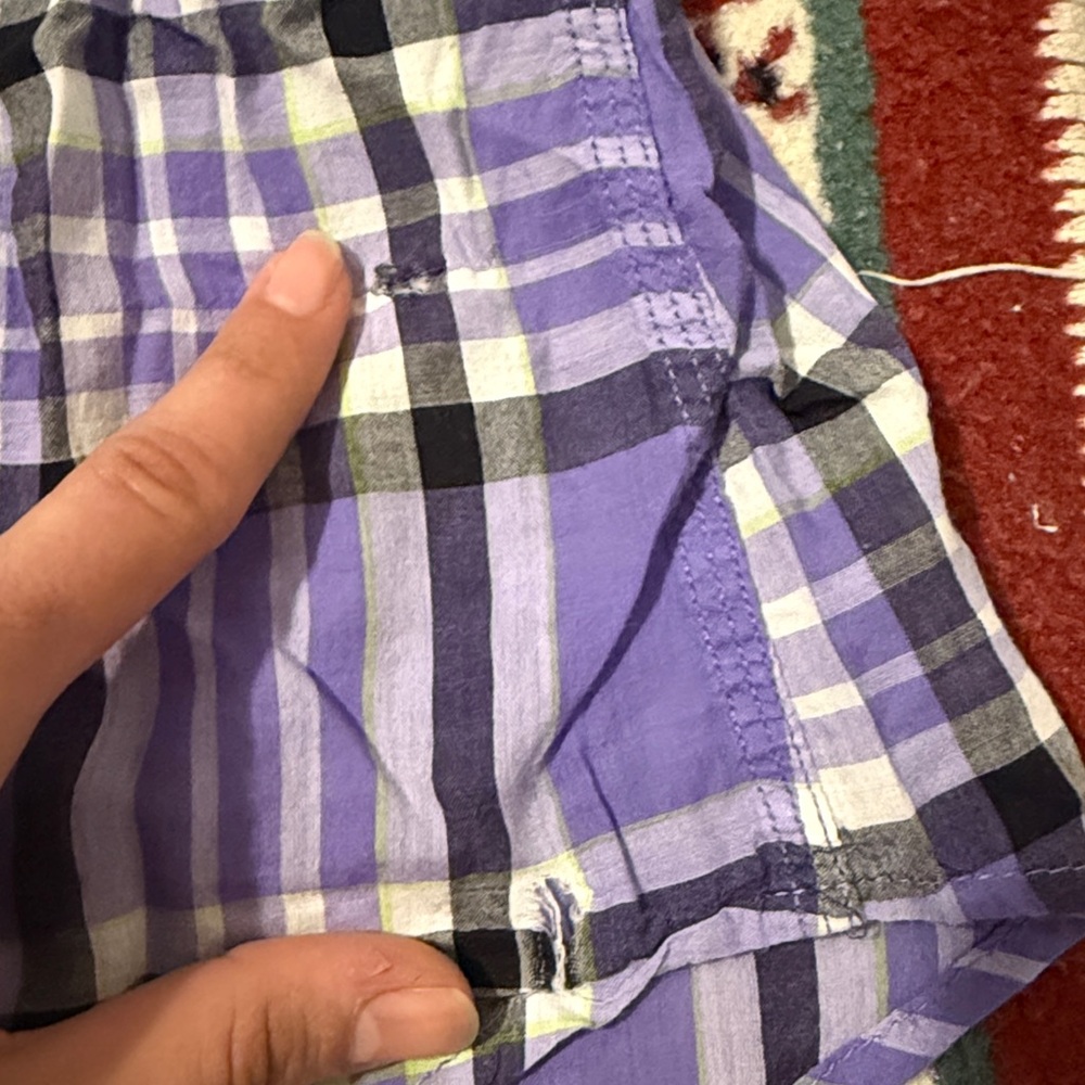 🌸Purple plaid button down🌸 - Picture 7 of 7